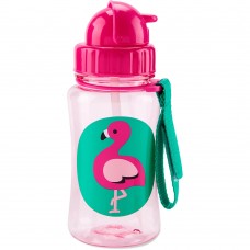 Skip Hop Zoo Straw Bottle 350ml - Flamingo